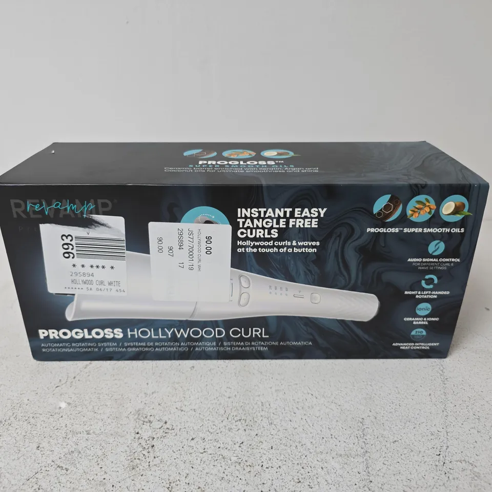BOXED REVAMP HOLLYWOOD CURL AUTO-ROTATE CERAMIC CURLER