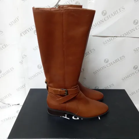 BOXED NATURALIZER RENA LEATHER HIGH BOOTS - TAN - 6.5