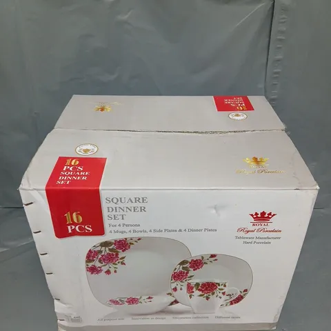 BOXED 16PCS SQUARE DINNER SET - COLLECTION ONLY