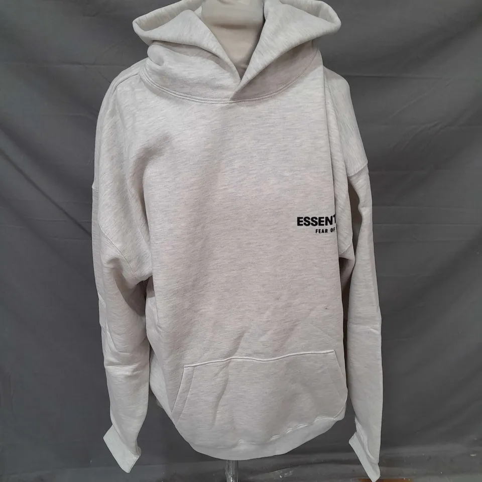 ESSENTIALS FEAR OF GOD LIGHT GREY HOODIE - XL