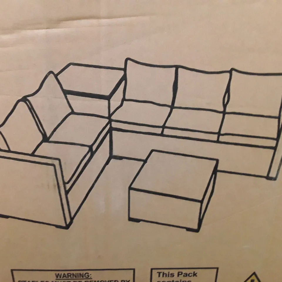 BOXED CORAL BAY 5 SEATER CORNER SOFA (2 BOXES) 