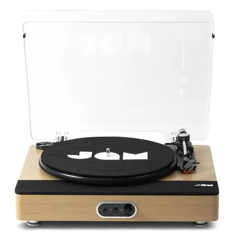 JAM SOUND STREAM+ BLUETOOTH WOODEN TURNTABLE PLAYER - BOXED