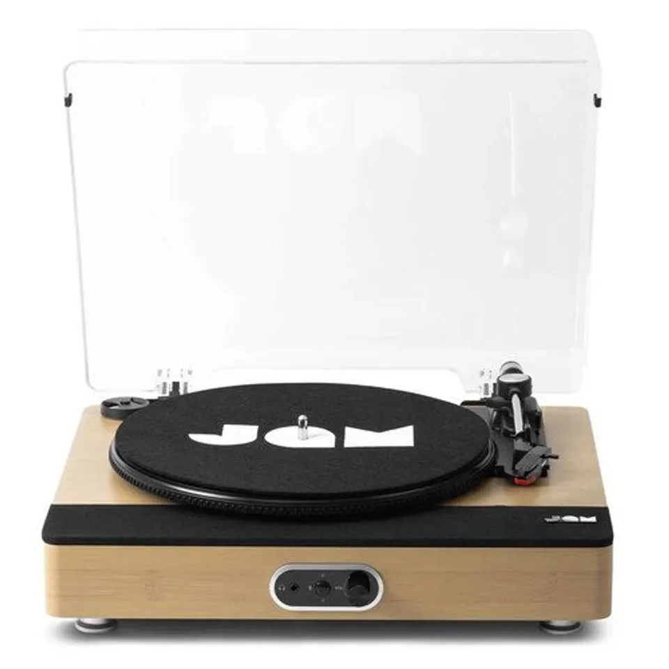 JAM SOUND STREAM+ BLUETOOTH WOODEN TURNTABLE PLAYER - BOXED