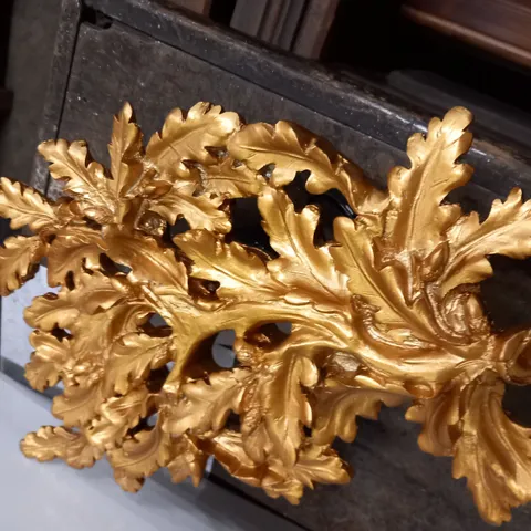 PAIR OF GOLD LEAF WALL LIGHTS