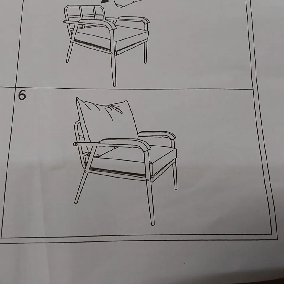 BOXED METAL FRAME FAUX LEATHER CHAIR (1 BOX)