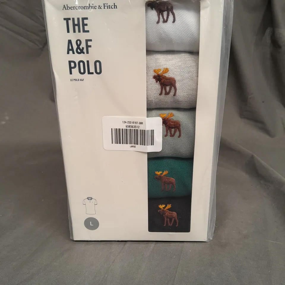 SEALED ABERCROMBIE & FITCH THE A&F POLO IN VARIOUS COLOURS - LARGE