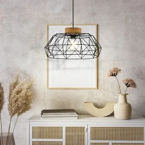 BOXED EGLO PADSTOW GEOMETRIC WIRE PENDANT LIGHT