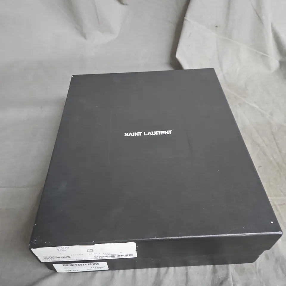 YVES SAINT LAURENT CROCODILE-EMBOSSED GREEN LEATHER SHOULDER BAG WITH GOLD YSL LOGO