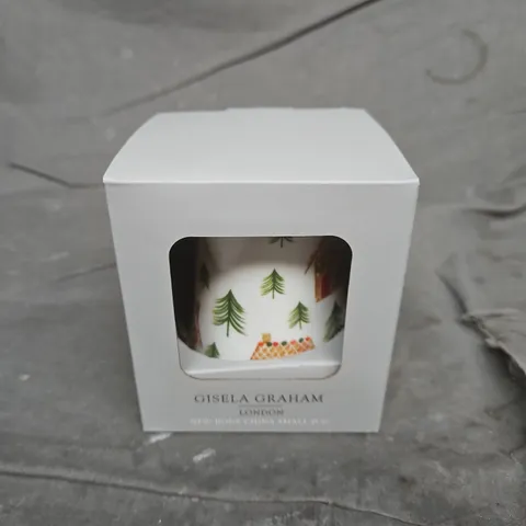 6 X GISELA GRAHAM NEW BONE CHINA SMALL CHRISTMAS THEMED JUGS