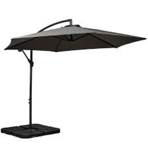 BOXED ROYALCRAFT 3M STANDARD CANTILEVER PARASOL - GREY (1 BOX)