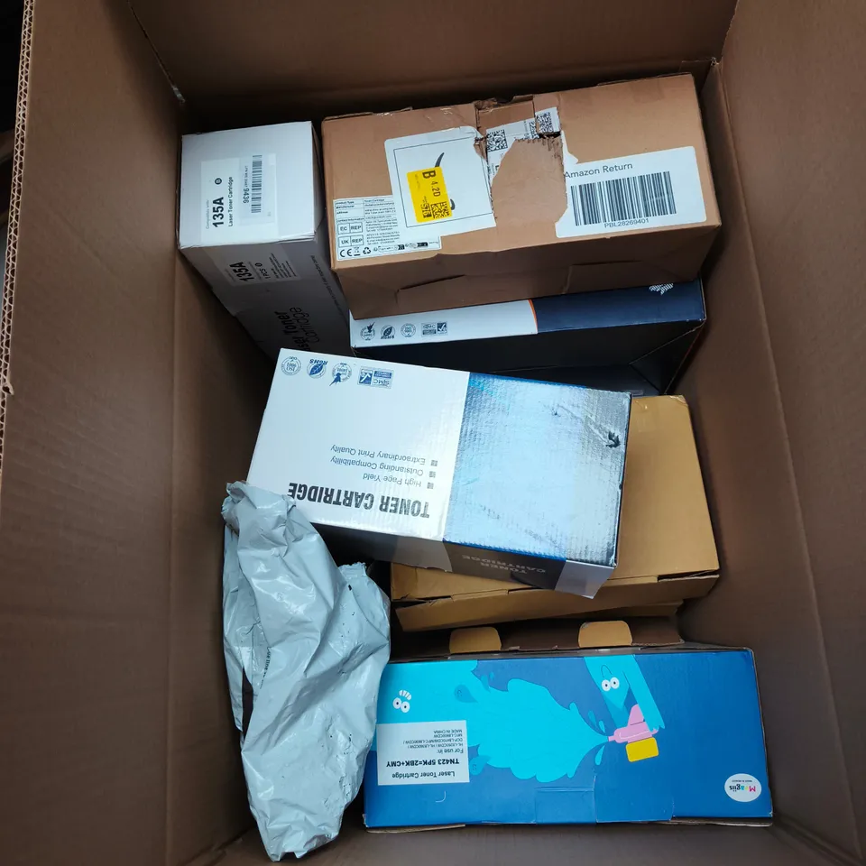 BOX OF APPROXIMATELY 10 ASSORTED PRINTER CARTRIDGE PRODUCTS