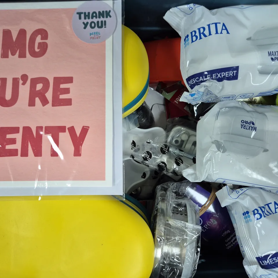 APPROXIMATELY 10 ASSORTED HOUSEHOLD ITEMS TO INCLUDE WARDROBE DEHUMIDIFIER, BRASS PADLOCK, FLY TRAPS, ETC