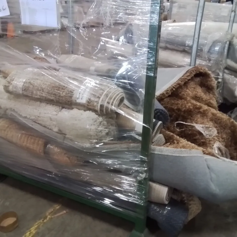STILLAGE OF APPROXIMATELY 20 QUALITY DESIGNER RUGS