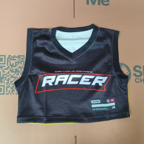 SUPER RACING VEST β NEON YELLOW BACK WITH 52 AUTO LABS GRAPHIC SIZE MEDIUM