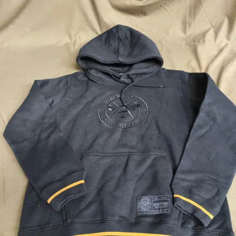 BRENTFORD FC JUNIOR HOODIE – NAVY TONAL CREST, UK 11-12