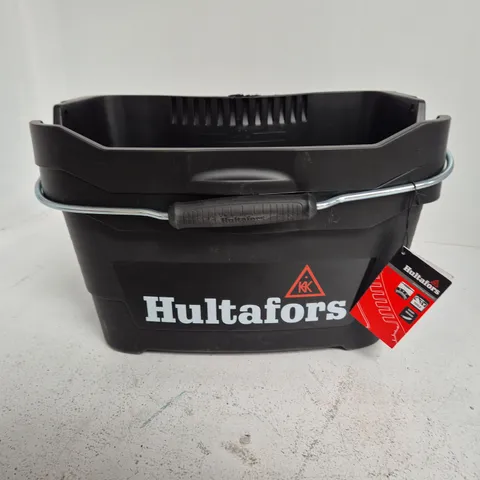 2X HULTAFORS TOOL BUCKET WITH HANDLE – BLACK PLASTIC CARRIER