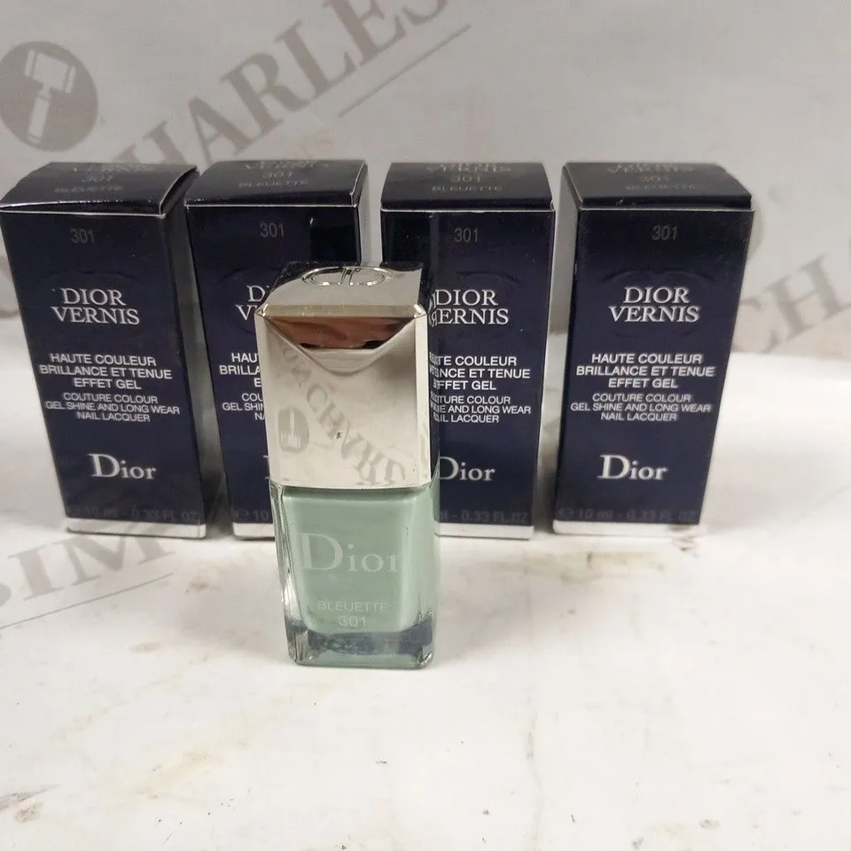 4 BOXED DIOR VERNIS BLUETTE GEL SHINE AND LONG WEAR NAIL LACQUER
