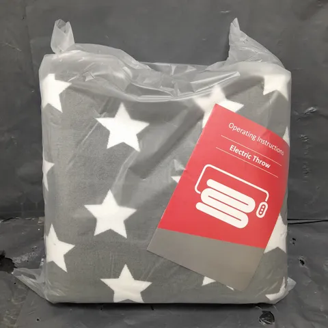 BOXED TK HEATED ELECTRIC THROW IN STAR DESIGN 