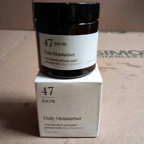 47 SKIN DAILY MOISTURISER – 60ML, ANTI-BLEMISH & SCAR REPAIR WITH SILVER CHITOSAN