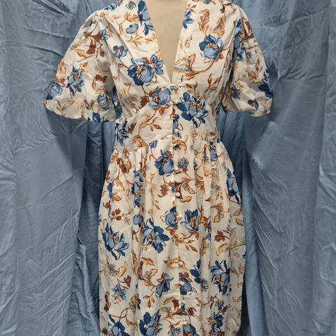 NOBODY'S CHILD STARLIGHT MIDI DRESS - SAVANNA SARASA SOFT WHITE SIZE UK 8