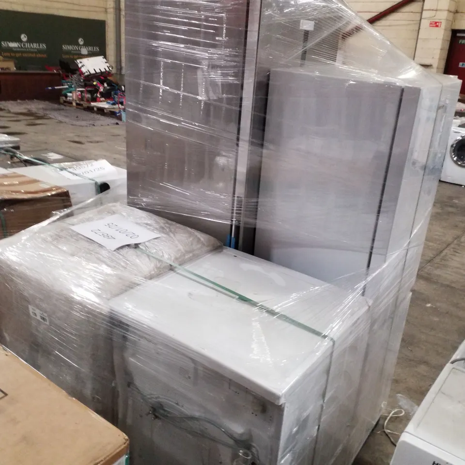 PALLET OF APPROXIMATELY 4 UNPROCESSED RAW RETURN WHITE GOODS TO INCLUDE;