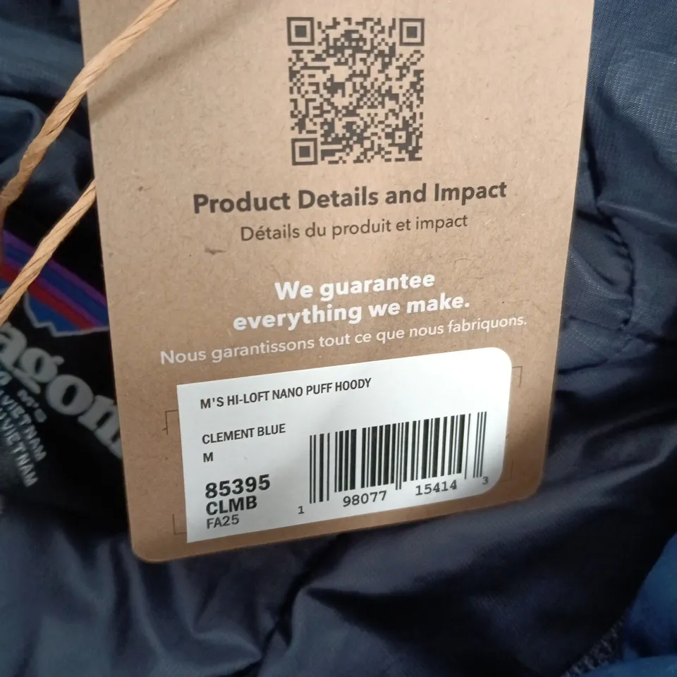 PATAGONIA MEN'S HI-LOFT NANO PUFF HOODY – CLEMENT BLUE, SIZE M