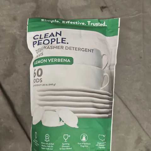 CLEAN PEOPLE LEMON VERBENA DISHWASHER DETERGENT PODS – 60 PODS