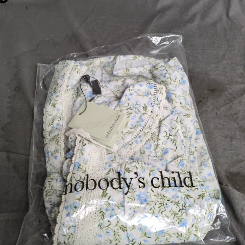 NOBODY'S CHILD FLORAL PETER PAN COLLAR BLOUSE – UK 12 