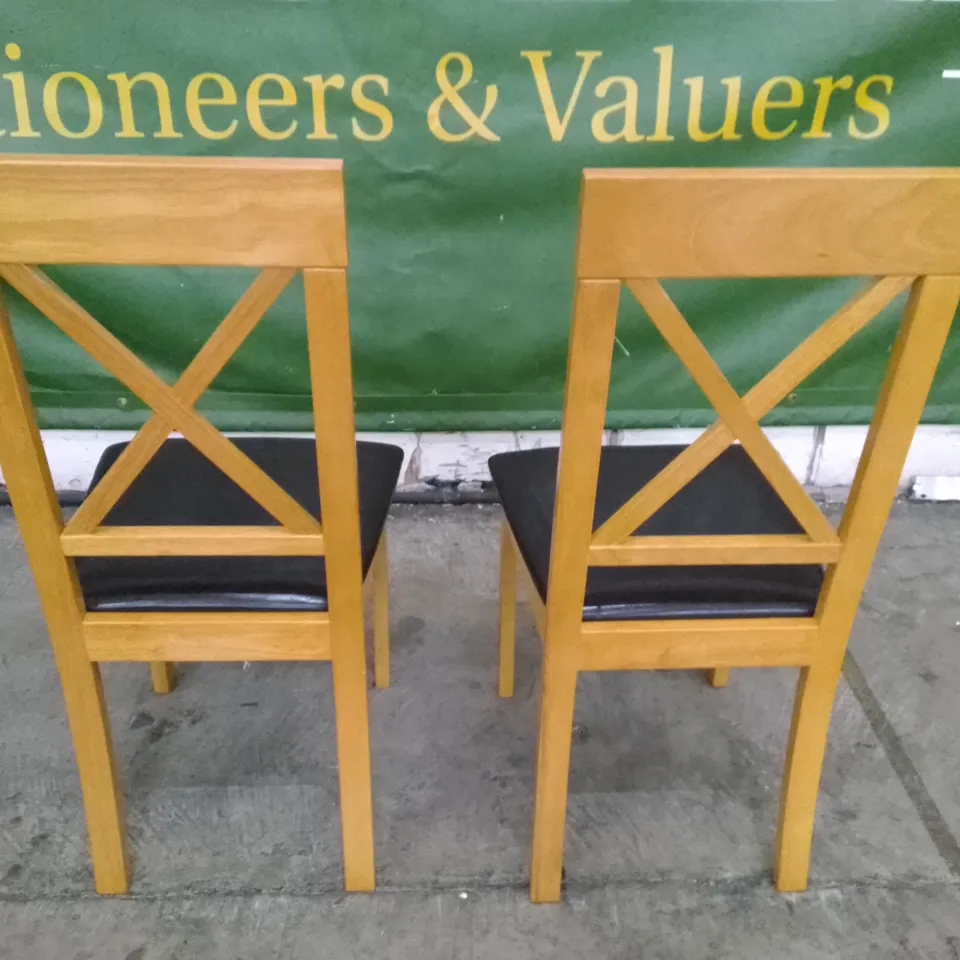 SET OF 2 NEW KENDAL OAK DINING CHAIRS 