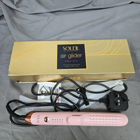 SOLEIL AIR GLIDER HAIR STRAIGHTENER BABY PINK