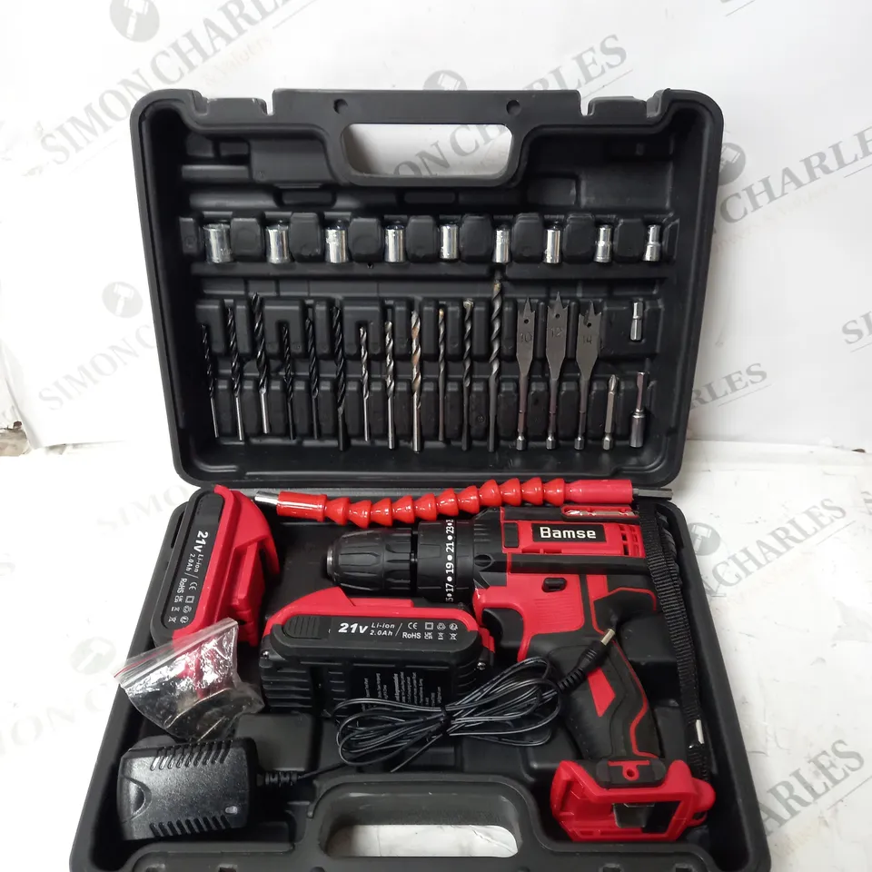 BAMSE POWER TOOLS 21V CORDLESS DRILL DRIVER KIT MR3705T