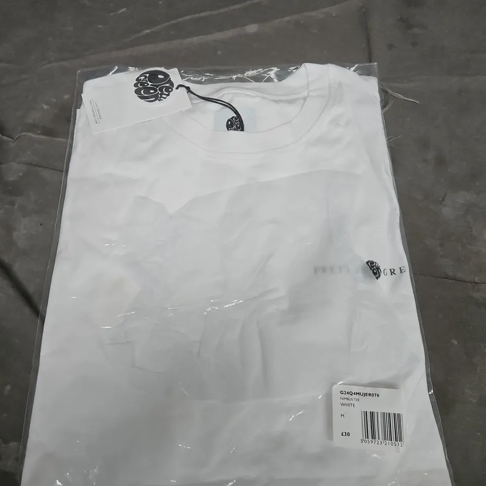 PRETTY GREEN NIMBUS TEE – WHITE, SIZE M