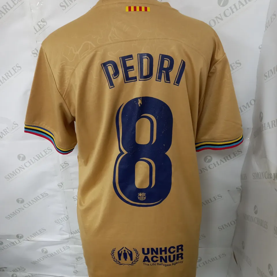 FC BARCELONA AWAY SHIRT WITH PEDRI 8 SIZE S