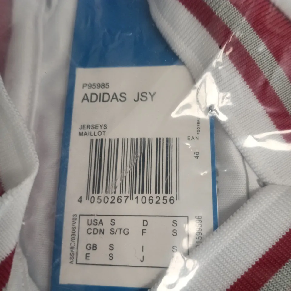 ADIDAS LIVERPOOL FC JERSEY – WHITE WITH RED TRIM, UK SIZE S