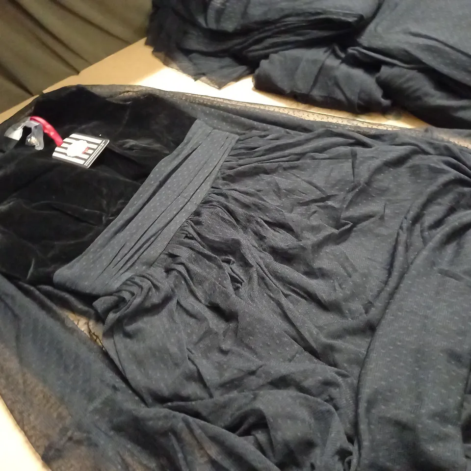 LOT OF 7 DANCING DAYS BLACK MESH DETAIL DRESSES - VARIOUS SIZES