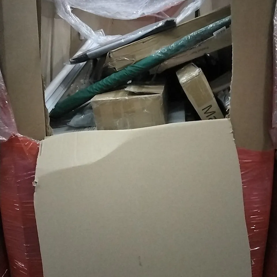 PALLET OF HOUSEHOLD ITEMS TO INCLUDE COOKER HOOD,MIRROR,FOOT MASSAGER, CYCLONE 10L AND OTHER ASSORTED ITEMS...