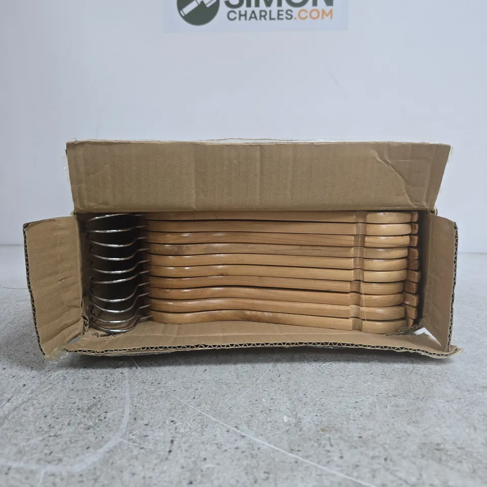 H-LINE 20 NATURAL WOOD HANGERS – BOXED