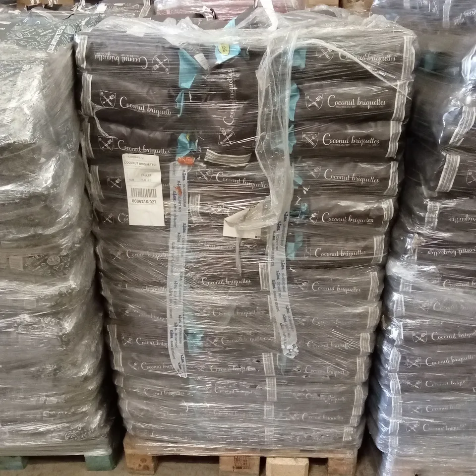 PALLET TO CONTAIN A LARGE QUANTITY OF COCONUT BRIQUETTES 