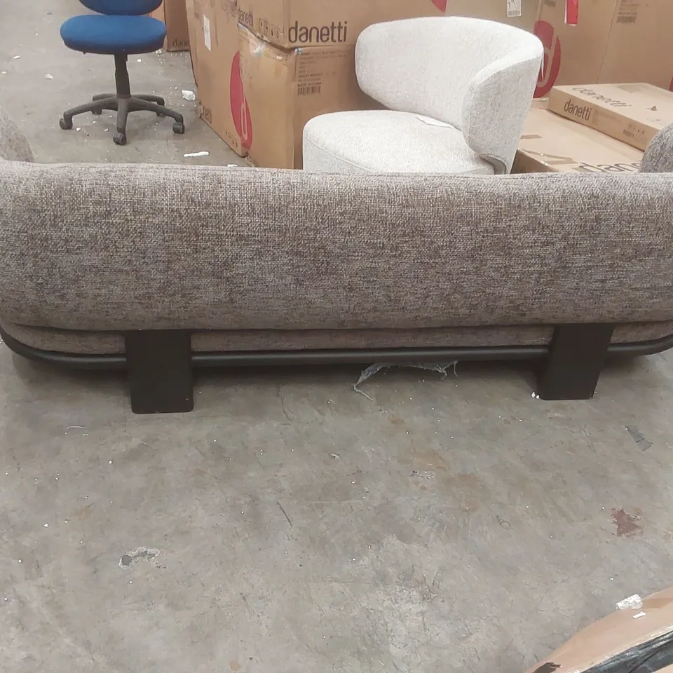 QUALITY DANETTI FLORENCE MOCHA CHUNKY WEAVE 3 SEATER SOFA