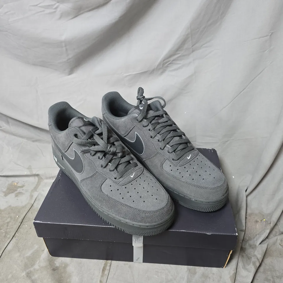 NIKE AIR FORCE 1 GREY SUEDE SNEAKERS – MEN'S (UK SIZE 13)