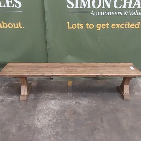 DESIGNER LARGE WOODEN DINING BENCH