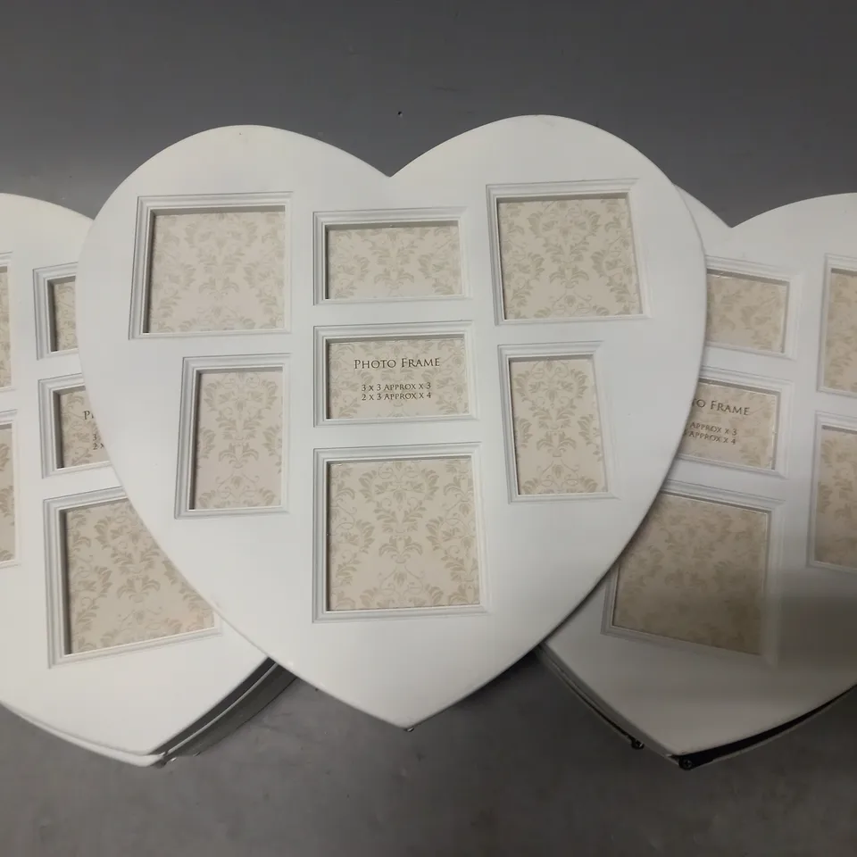 LOT OF 9 BRAND NEW HEART SHAPED PICTURE FRAMES