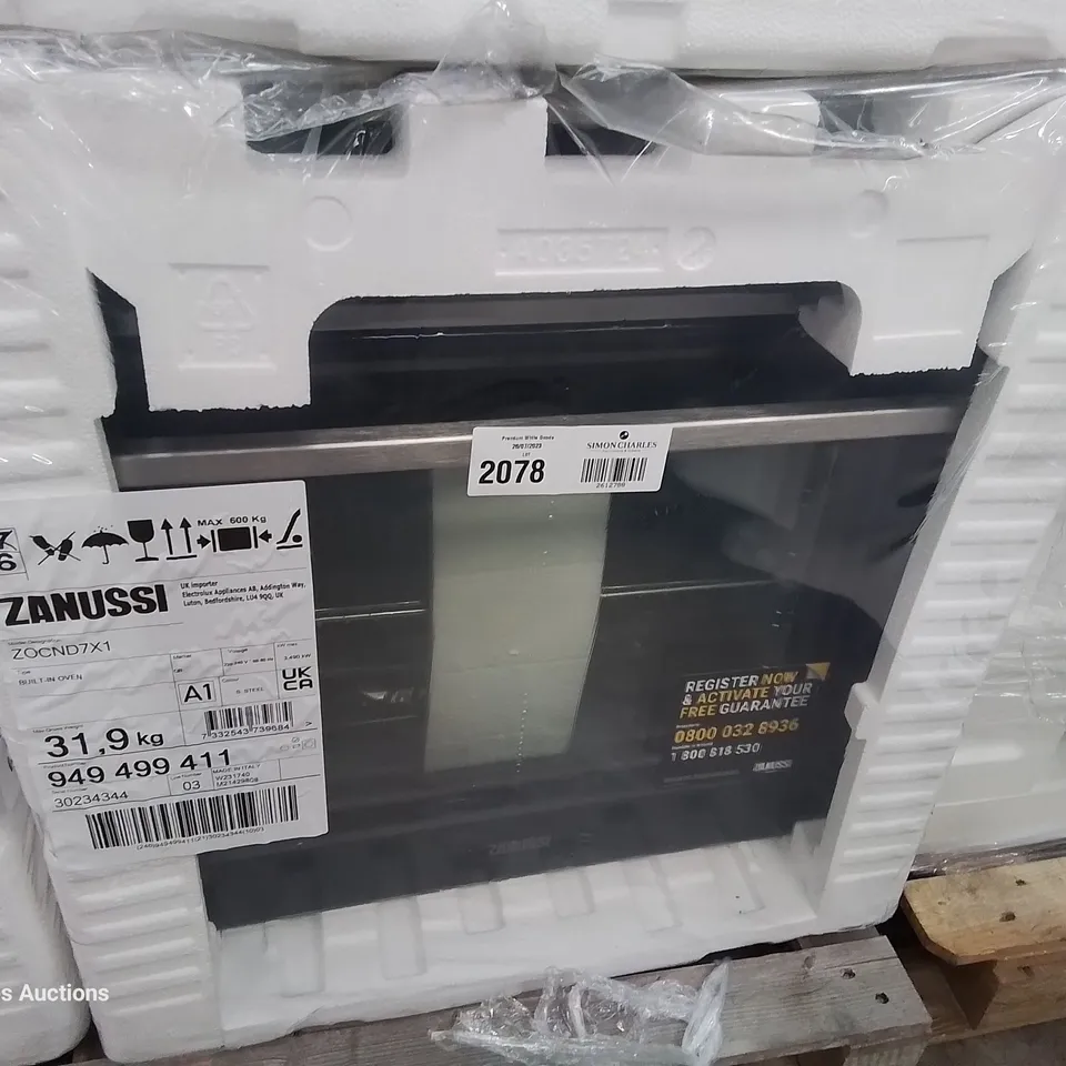 ZANUSSI SERIES 20 FANCOOK BUILT IN CATALYTIC SINGLE OVEN IN STAINLESS STEEL Model ZOCND7X1