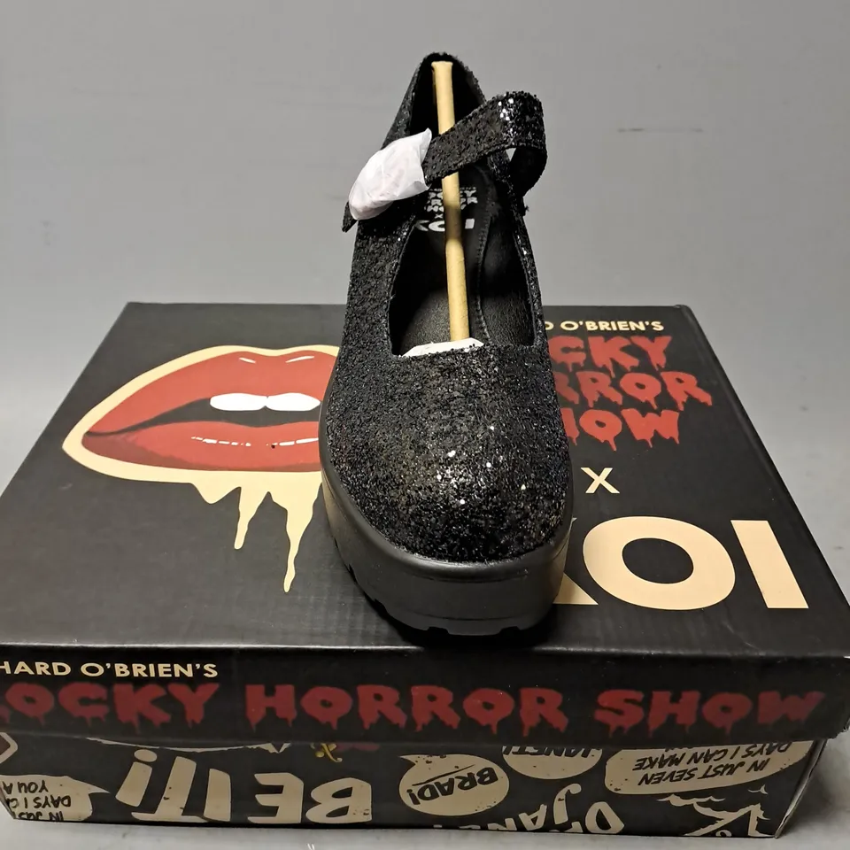 BOXED KOI X ROCKY HORROR SHOW TIRA GLITTER MARY JANES - SIZE 5