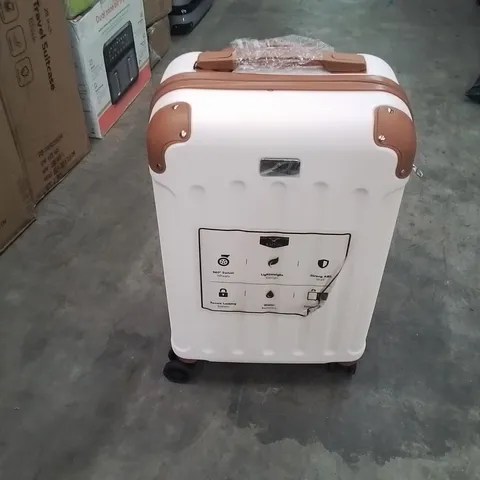 SMALL SUITCASE CREAM AND BROWN