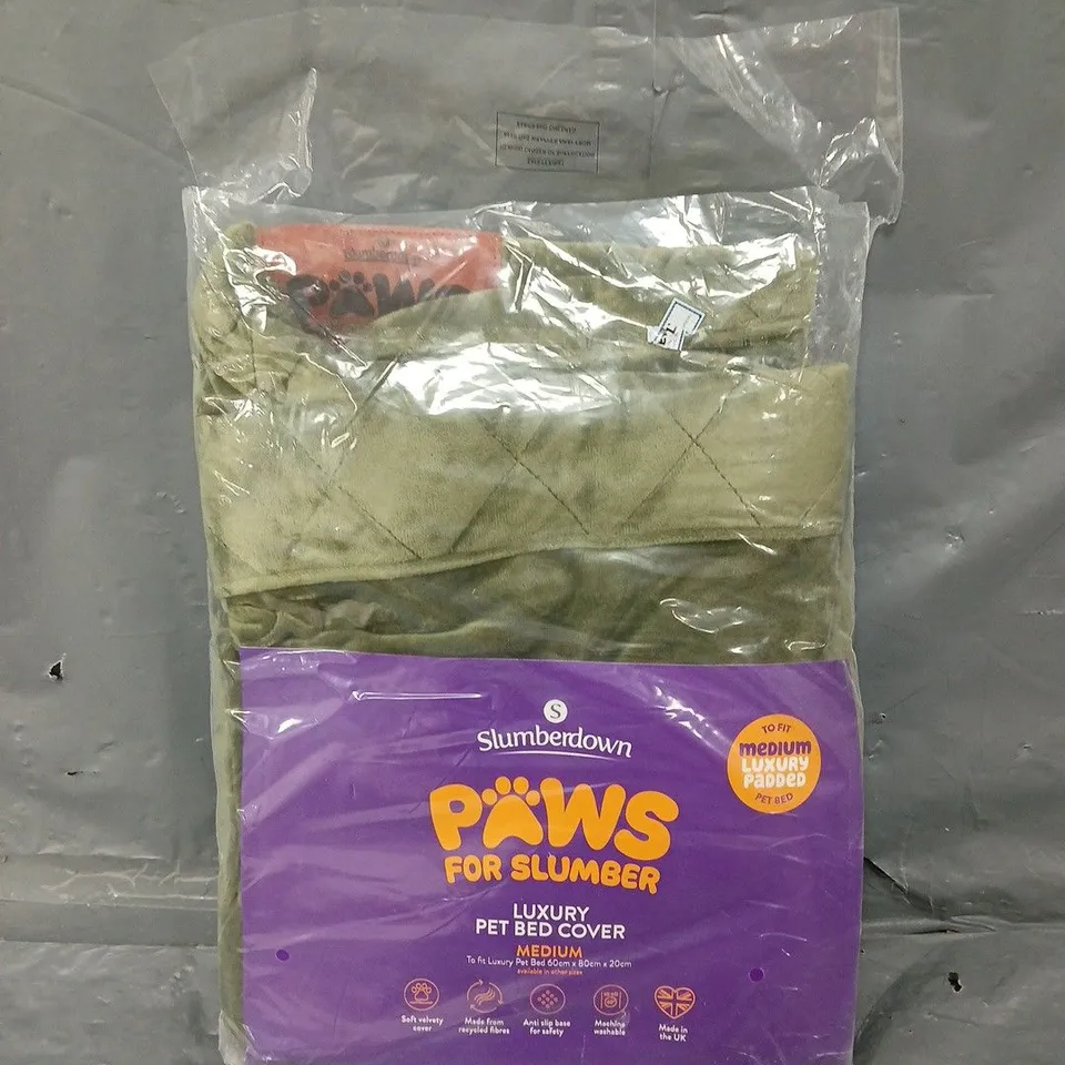 SLUMBERDOWN PAWS FOR SLUMBER LUXURY PET BED COVER - MEDIUM