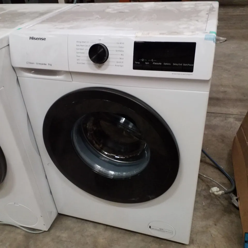 HISENSE FREESTANDING 9 KG WASHING MACHINE - UNPROCESSED RAW RETURN