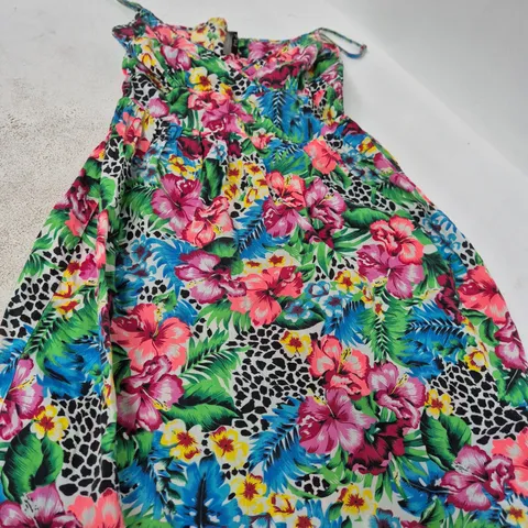 WOMEN'S TROPICAL FLORAL DRESS – UK SIZE 12