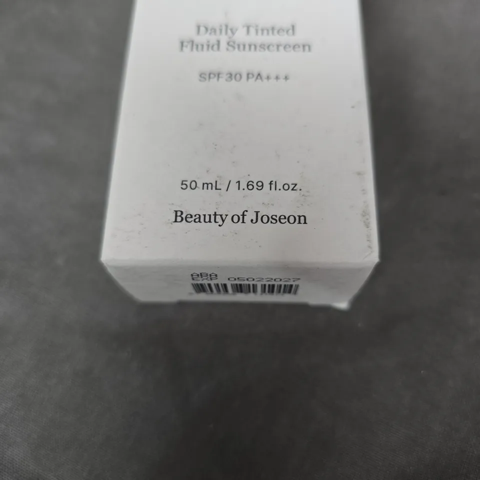 BOXED AND SEALED BEAUTY OF JOSEON DAILY TINTED FLUID SUNSCREEN SPF30 PA++++ – 50 ML