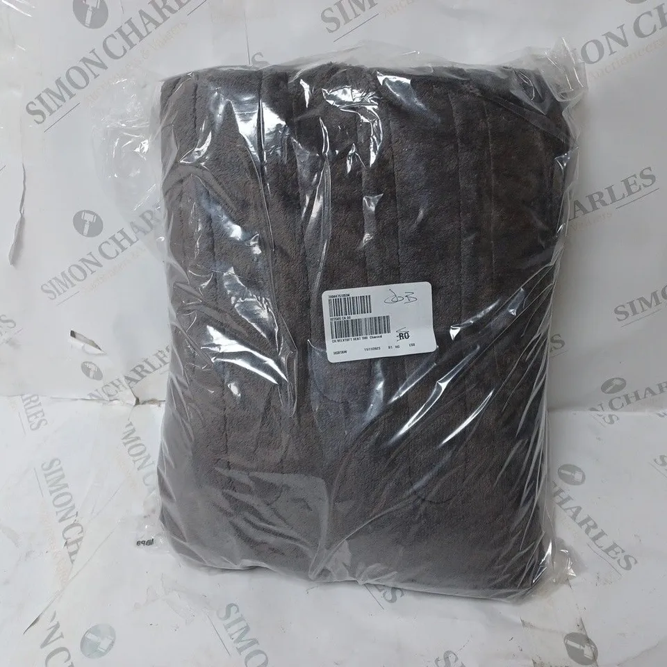 COZEE HOME VELVETSOFT HEATED THROW IN CHARCOAL 